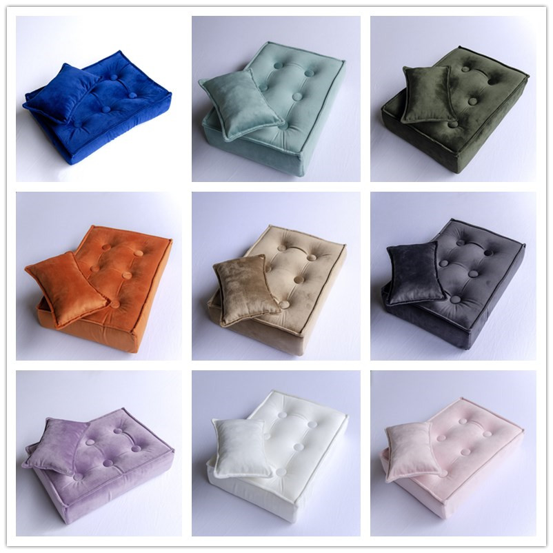 Adereços para fotografia de recém-nascidos, mini colchão, almofada para cama de bebê, cesta, cadeira, posando, acessórios de cama