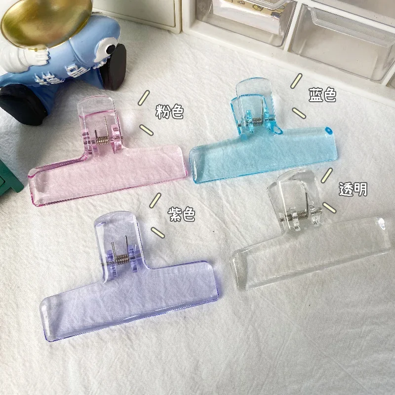 Einfache transparente Acryl-Clips, minimalistischer Stil, Federklammern, für Schüler, Lehrer, Schreibwaren, Schule, Büro, Büroklammern