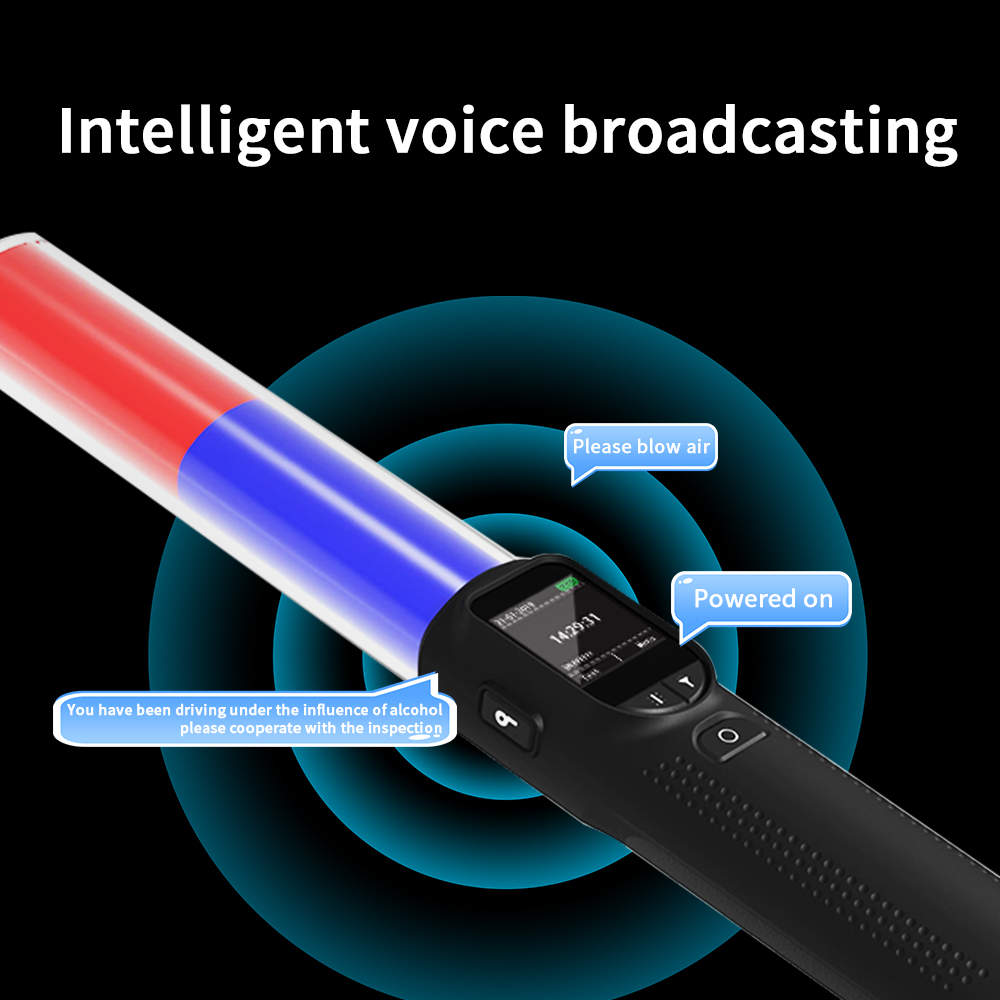 YSW-S6เซมิคอนดักเตอร์เซ็นเซอร์กระพริบสีแดงและสีน้ำเงินเครื่องทดสอบแอลกอฮอล์ breathalyzer ด้วยการฉายรังสีแสงที่แรง