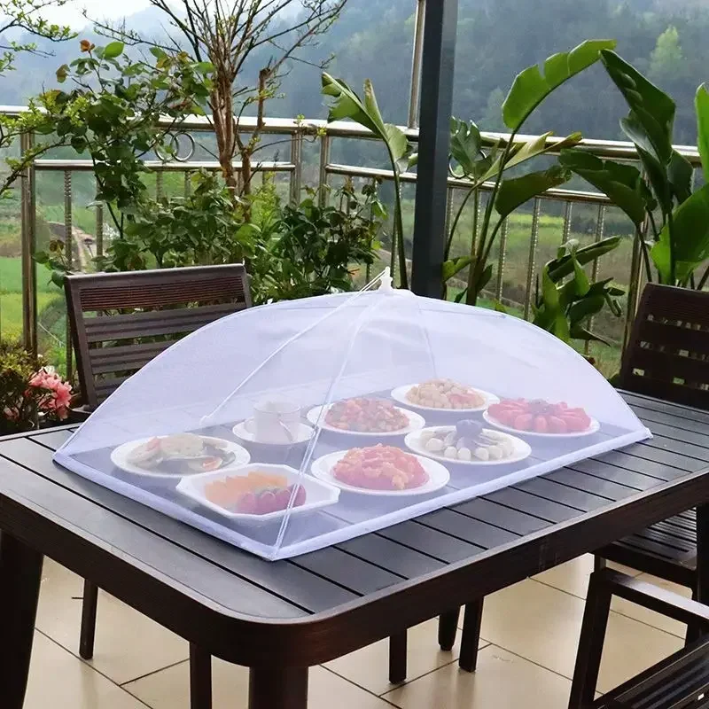 Faltbare Lebensmittel Mesh Abdeckung Fly Anti Moskito Pop-Up Lebensmittel Abdeckung Regenschirm Mahlzeit Gemüse Obst Atmungsaktive Abdeckung Küche Zubehör