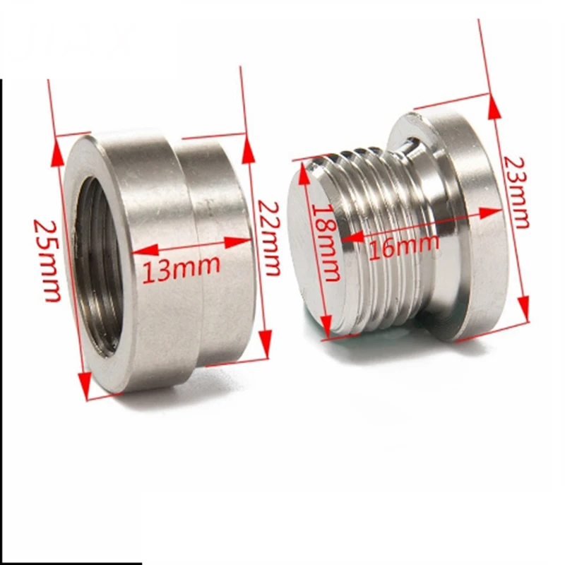 1 Uds. Accesorios para coche Sensor de oxígeno O2 de acero de alta calidad hierro M18 x 1,5 enchufe y tuerca tapones de soldadura escalonados
