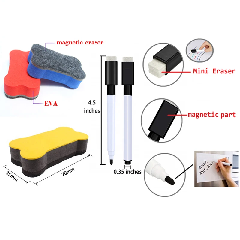 A4 Size Magnetic Dry Erase Whiteboard for Kitchen Fridge Reusable Office Message Painting Board Memo White Board Calendar