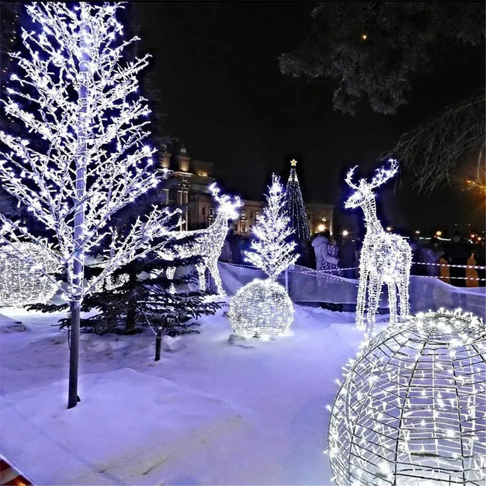 10 メートル 20 メートル 50 メートル 100 メートルクリスマスガーランドライト Led ストリングフェアリーライトフェストゥーンランプ屋外装飾照明ウェディングパーティー用