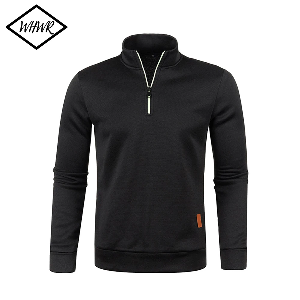 Männer Sweatshirts Frühling Dicker PulloverHalf Zipper Pullover für Männliche Hoody Mann Sweatshir Herbst Einfarbig Rollkragen Pullover