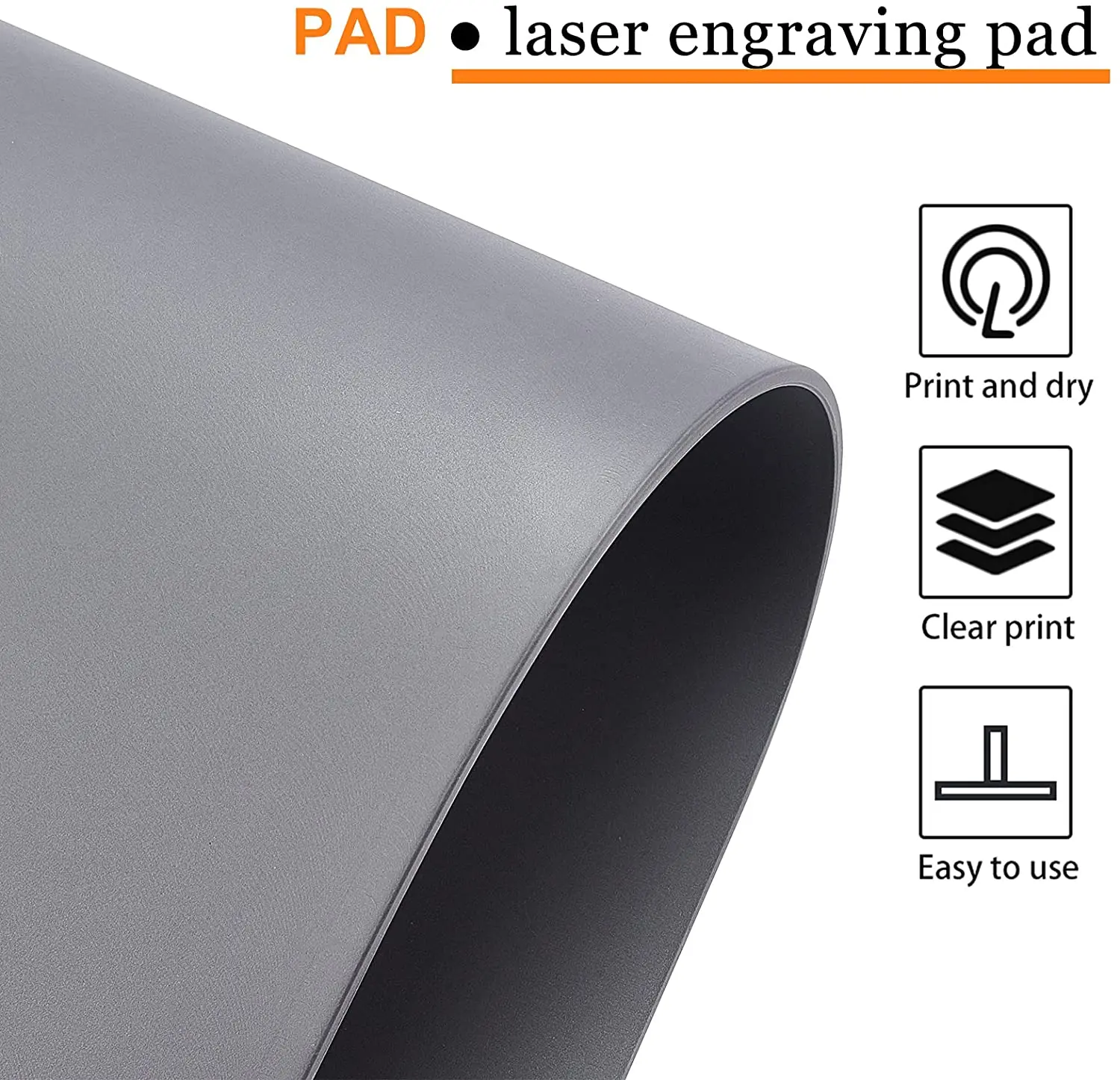 A4 Laser Rubber Stamp Sheet With adhesive Withstand Oil Abrasion Precise Engraving Printing Sealer Stamp for Laser DIY Art Desig