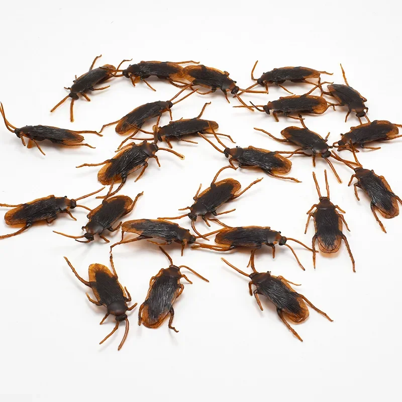 5/50 pçs barata artificial realista falso barata insetos novidade truque adereços crianças brinquedo gags piadas práticas brinquedos centopéia