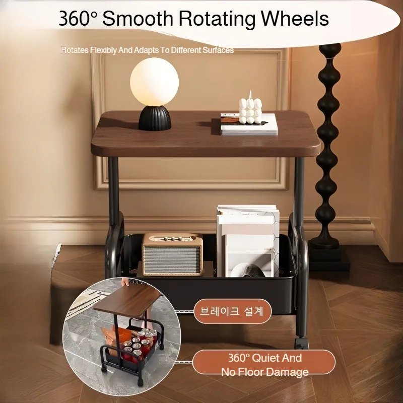multifunction Tea Rack Small table Wide Desktop New upgrade Hardcore material Thickening Tea Table with Wheels Trolley Storage