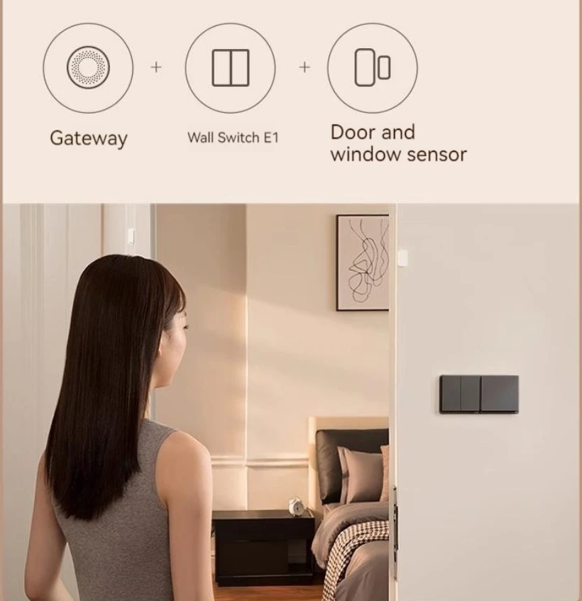 Aqara E1 interruptor de pared con Neutral NO Neutral Smart Home ZigBee 3,0 interruptor de luz de llave inalámbrico para aplicación Xiomi Mi Home