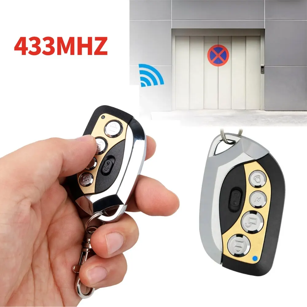 자동차 리모컨 복사기, 자동차 차고 문짝 전기 커튼용 금속 리모컨, 433MHZ 제어 차고 문짝