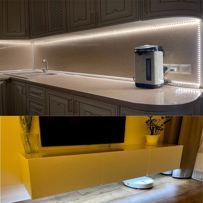 USB-LED-Streifenlichter 2835, DC 5 V, mit Schalter, flexibles Lampenband, Band, TV, Desktop-Computer, Bildschirm, Hintergrundbeleuchtung, Heimdekoration