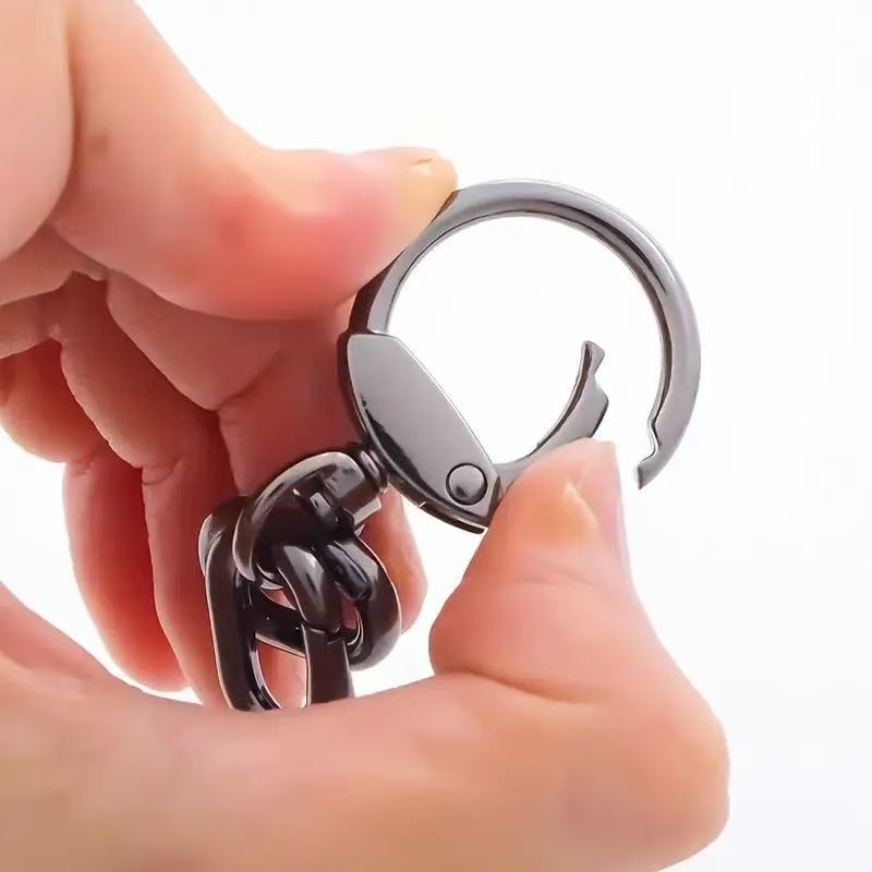 2 PCS Swivel Clasp Clip, Metal Lobster Claw Clasps, Swivel Clasp with Key Rings for Keychain Making, DIY Crafts