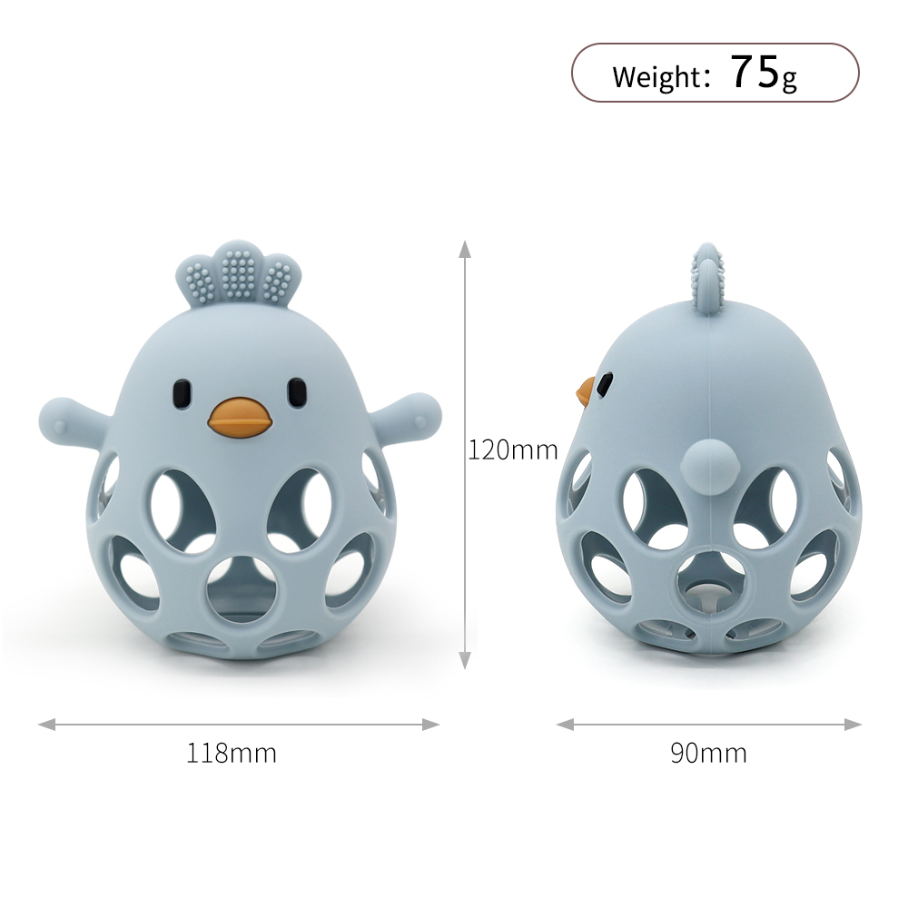 1PC Baby Silikon Beißring Spielzeug Cartoon Küken Form Baby Spielzeug Aushöhlen Baby Pflege Ausrüstung Kauen Ausbildung Baby Produkte