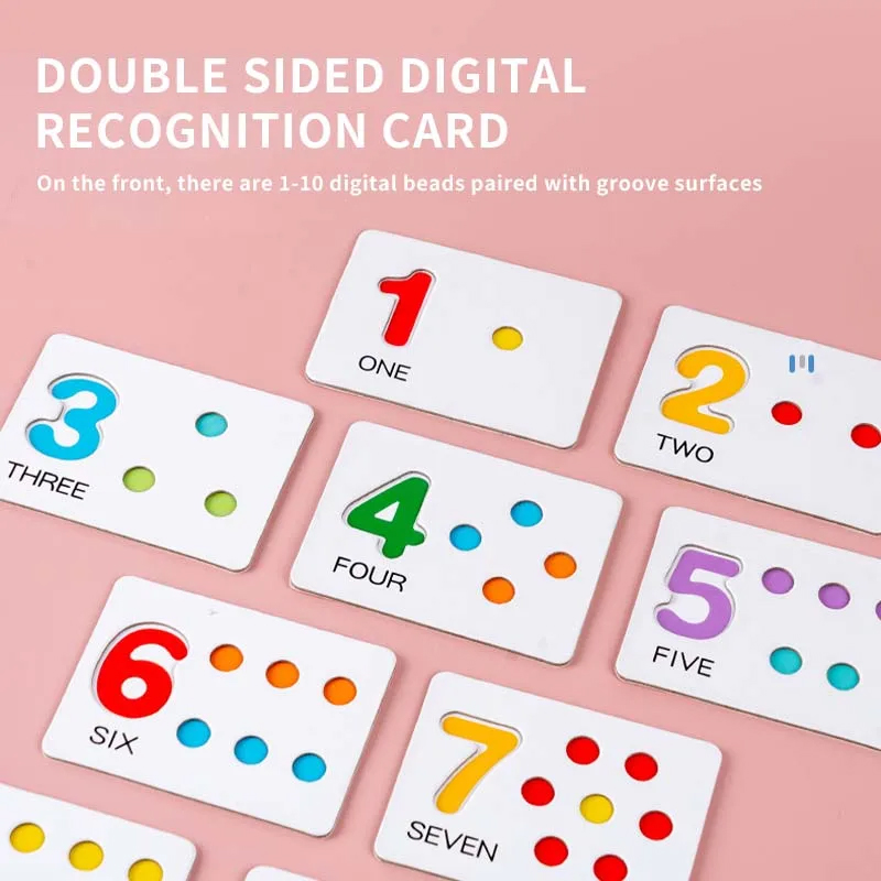 Montessori Mathematics Props Baby Digital Cognitive Pairing Puzzle Puzzle Igenious Ingenious Pearl Children's Fine Action Toys