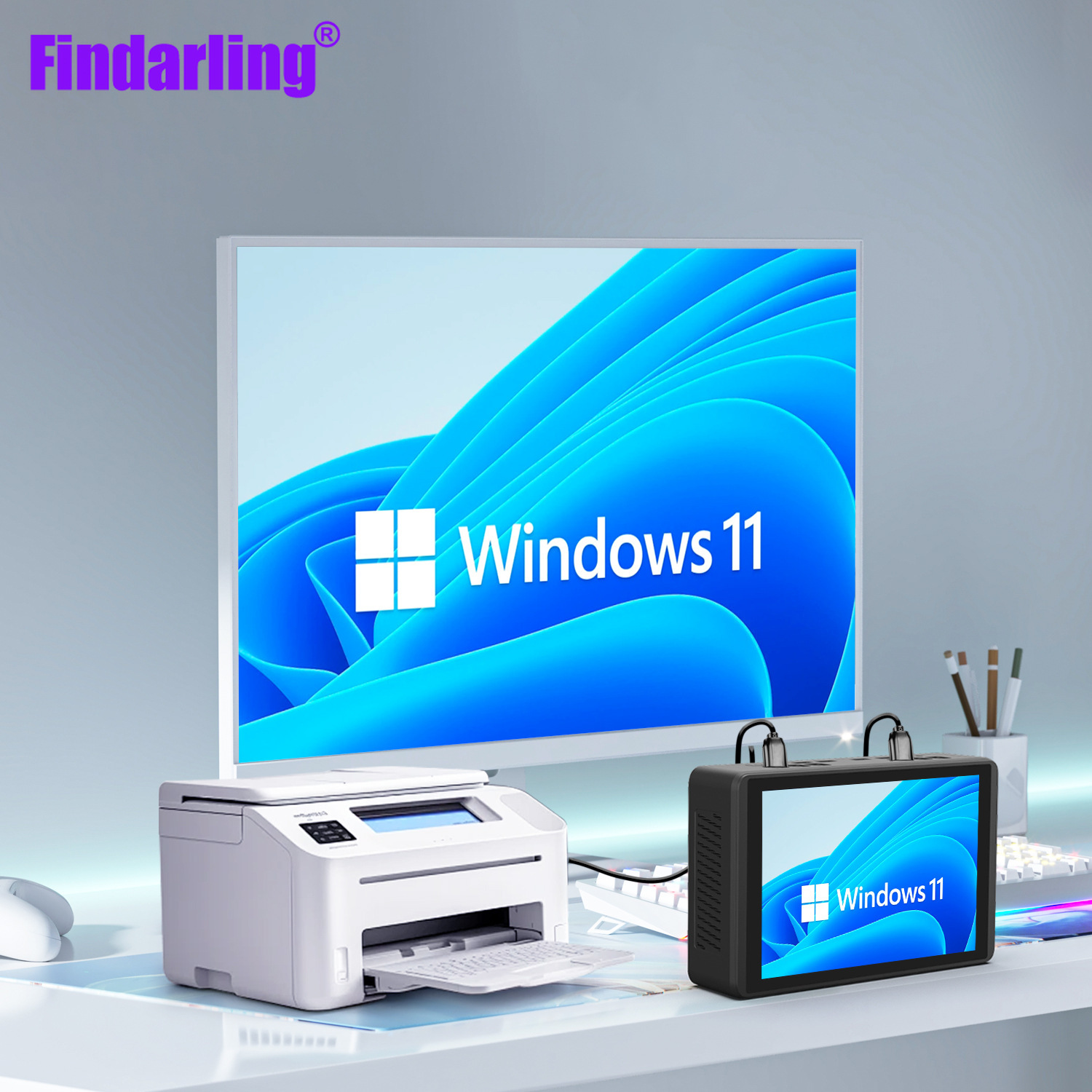 CPU Intel N95 Windows 11 mini pc with 8 inch touch screen DDR4 SSD WIFI6 industrial tablet mini pc all-in-one computer