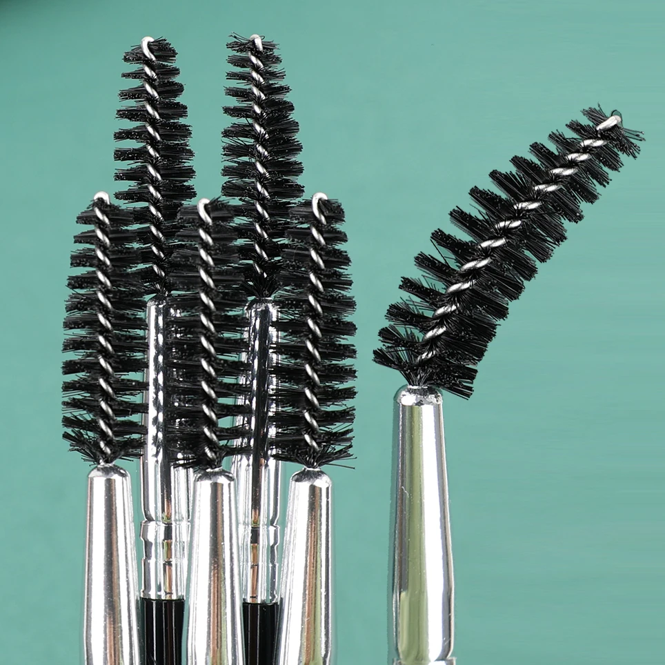1/10 Uds. Cepillos suaves para pestañas, cepillo para cejas retorcido, contorno de codo, delineador de ojos, cepillos para mezclar ojos, herramienta de maquillaje cosmético