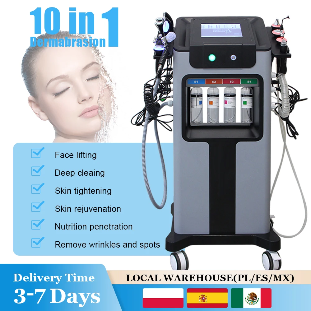 10-in-1-Wasser-Sauerstoff-Hydro-Maschine, Facelifting, Tiefenreinigung, Dermabrasion, Aqua-Schälmaschine, Hautverjüngung, kleine Blase