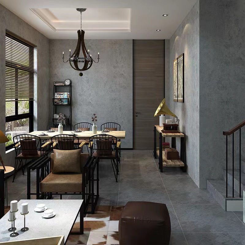 Impermeável vinil auto-adesivo papel de parede, cimento cinza bancada contato papel, cozinha e banheiro, renovação móveis