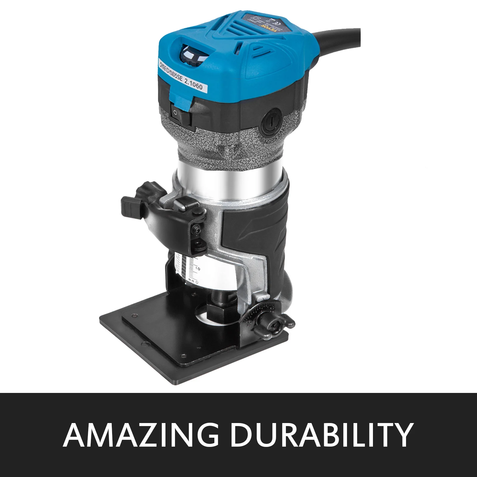 VEVOR 800W Soft Start Compact Router Kit Variabele snelheid 10000-30000 Rpm met vaste basis, duikbasis, kantelbasis en aanoffsbasis