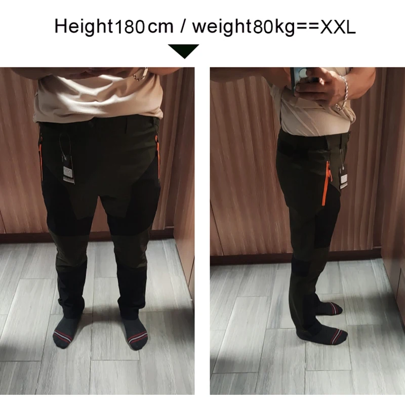 TRVLWEGO 남성 여름 스포츠 통기성 바지 하이킹 바지 캠핑 스플래시 방지 빠른 건조 자외선 방지 탄성 얇은