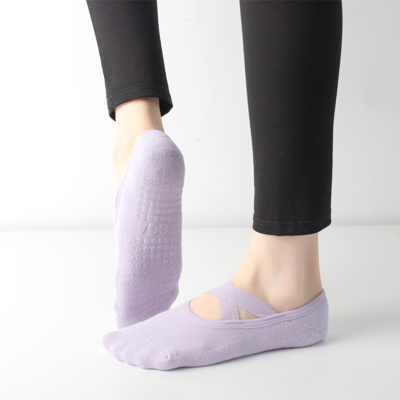 Calcetines de Yoga con parte inferior de toalla transpirable para mujer, medias de silicona antideslizantes para Pilates, calcetines de algodón para entrenamiento físico y danza de Ballet