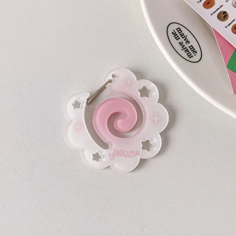 Ins Style Cute Acrylic Cartoon Keychain Holder Korea Kawaii Fruit Cupcake Star Shaped Decor for Bag Pendant Hook Key Hanging