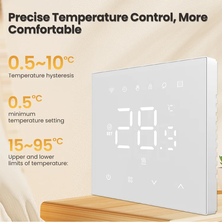 AVATTO Tuya WiFi เครื่องทําความร้อน 220 v, สมาร์ทไฟฟ้าน้ําชั้นอุณหภูมิความร้อน Controller สําหรับ Google Home Alexa Alice