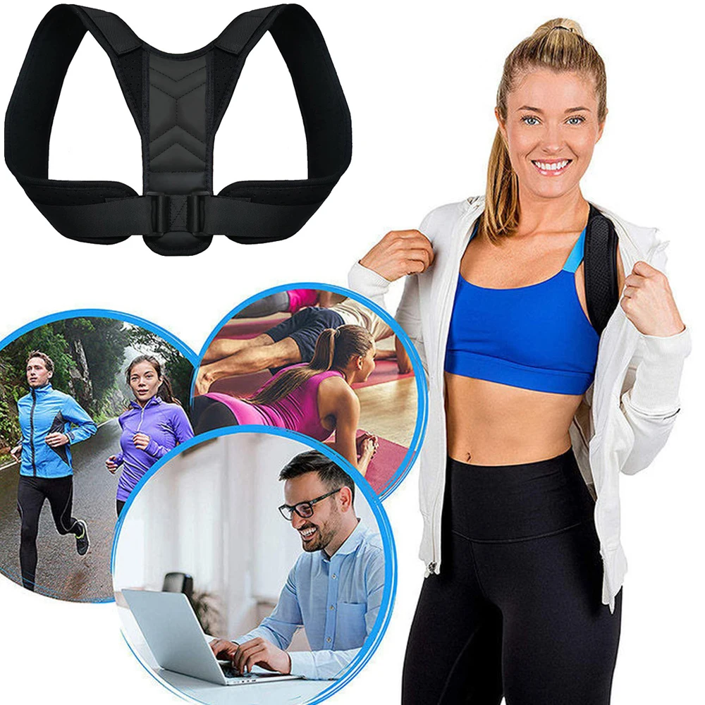 1pcs กลับท่าทาง Corrector คอรั้งอุปกรณ์การฝึกอบรม Home Office Man Woman Postura ไหล่เข็มขัดแก้ไข