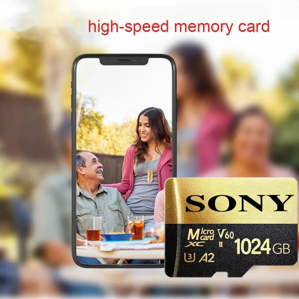 SONY 2TB 1TB Memory TF Card 128GB 512GB U3 V30 4K Full HD Micro TF Mini SD Card TF Memory Flash Card 100mb/s for Phone/Computer
