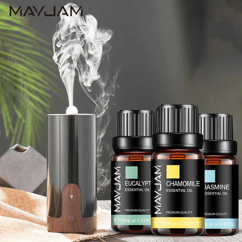 MAYJAM 10ML ลาเวนเดอร์ตะไคร้จัสมินวานิลลา Eucalyptus Rose Lemon น้ํามันหอมระเหยสําหรับ Humidifier Diffuser เทียนทํา