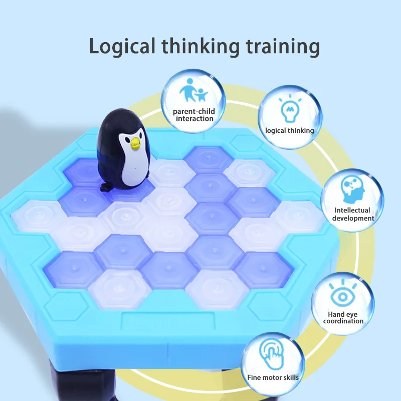 Knocking Ice to Save Penguin Icebreaker Toy Boys and Girls Children's Puzzle Thinking Training Focus Board Game