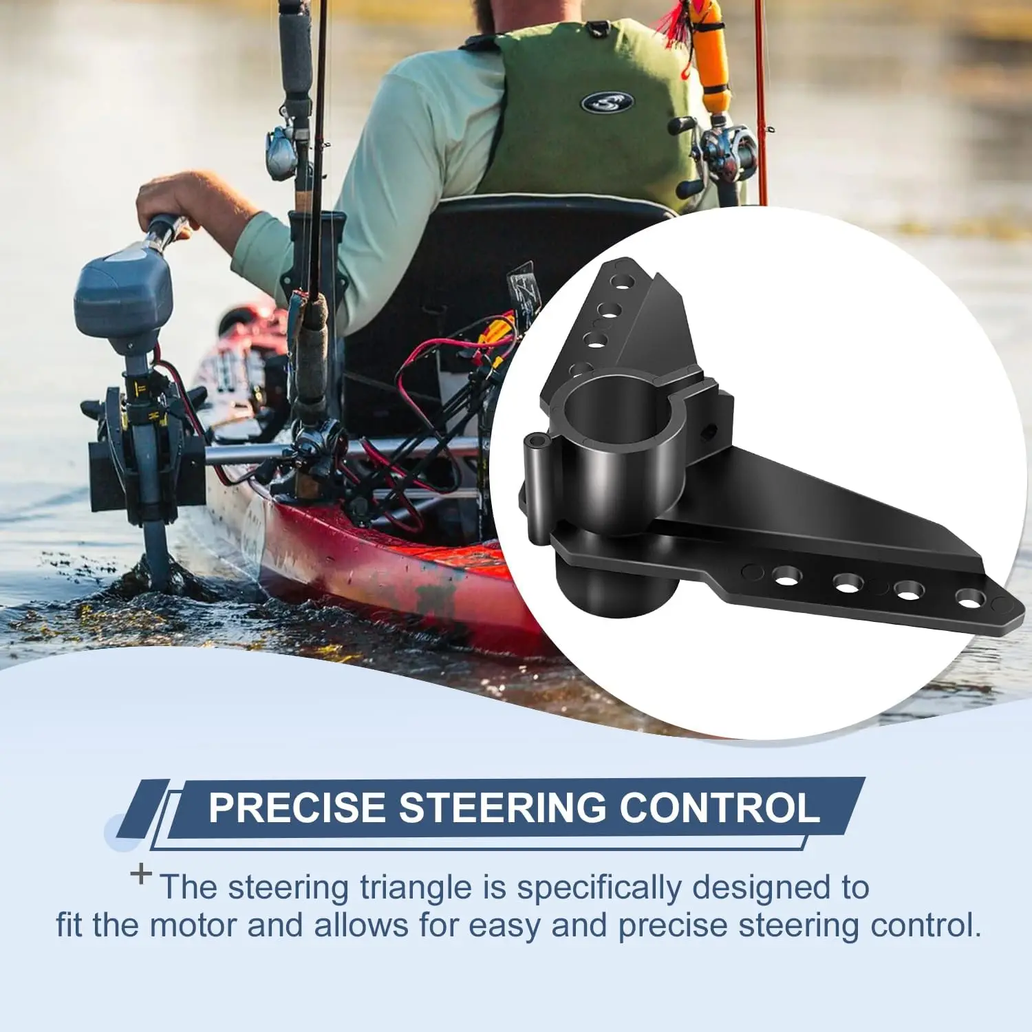 TM-triángulo de dirección para NK-180S, Compatible con Motor de Kayak sin escobillas, motores de arrastre de Kayak y otros motores auxiliares