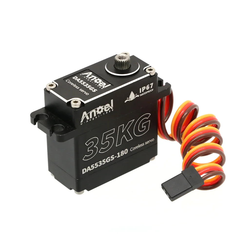 UAngel Waterdichte Servo 35KG 45KG 55KG Aluminium behuizing Digitale Metal Gear HV Coreless Servo voor 1/8 1/10 RC Auto Vrachtwagen Crawler Boot