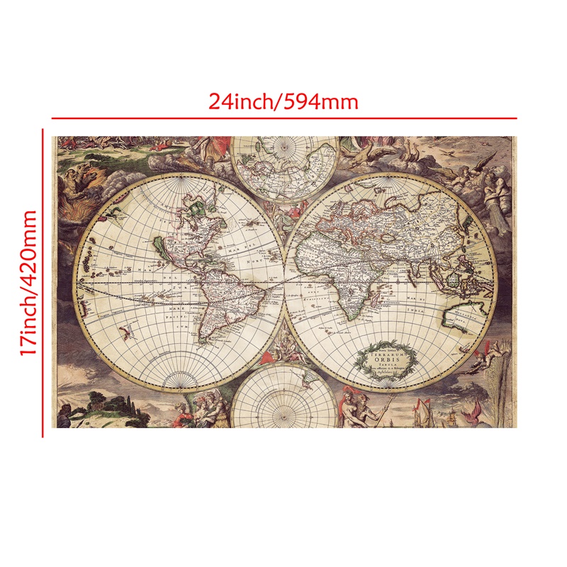 芸術的な壁画のポスター,世界地図,不織布,家の装飾,リビングルーム,59*42cm