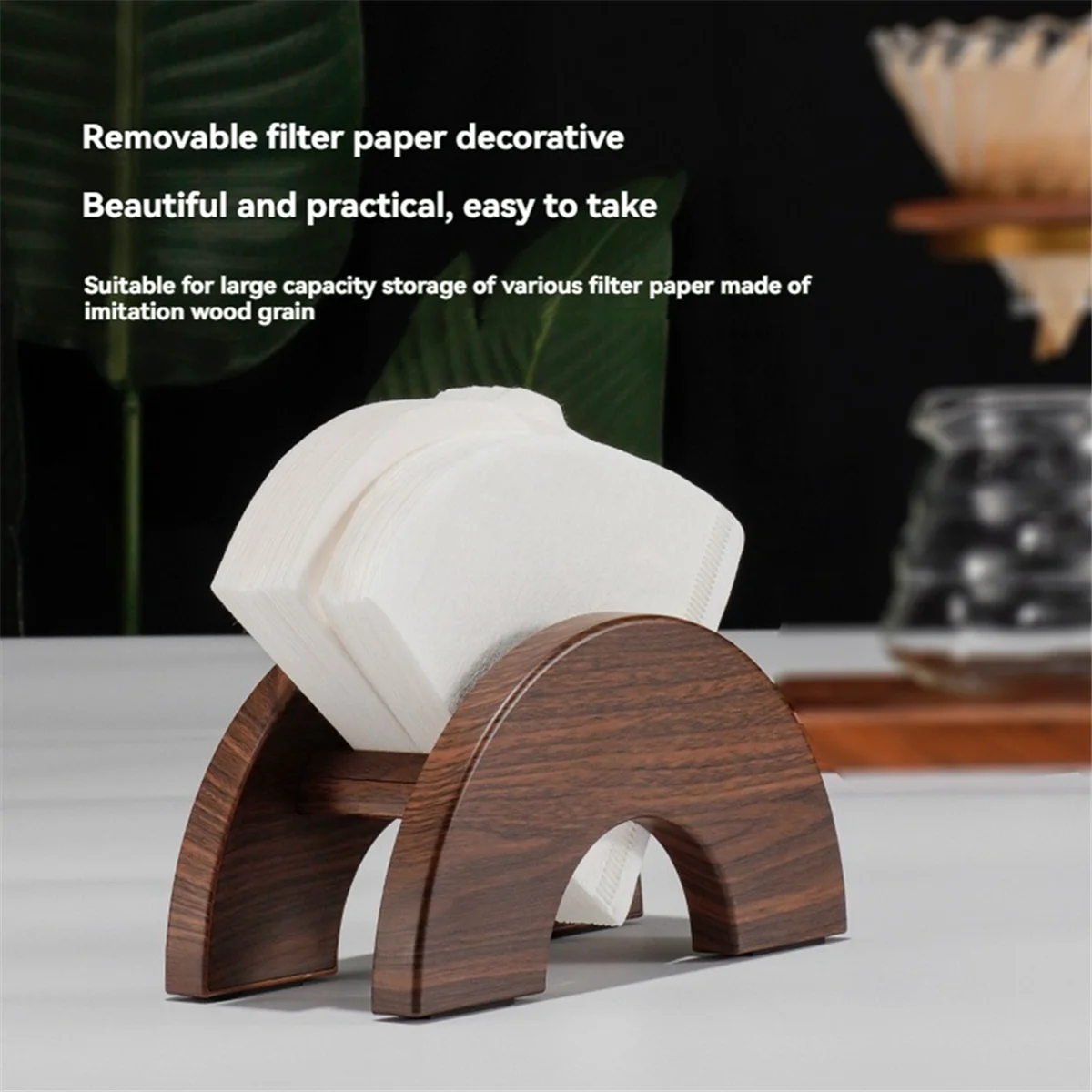 A72P ตัวกรองกาแฟชั้นเก็บกรวยกาแฟกรองสําหรับเคาน์เตอร์บาร์กาแฟกระดาษ Organizer A