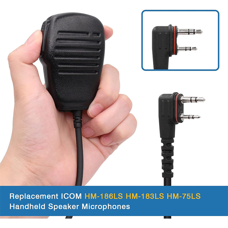 HM-186LS Speaker Microphone for ICOM ID-31E ID-51E ID-52E IP100H IP501H IC-F200 IC-U20 ID-50E IP503H ID-52A ID-50A ID-31A radios