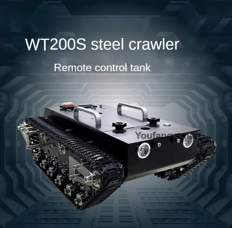 30kg Load RC Tank Chassis Metal Track 12V DC Motor Shock Absorption Tank for STM32 Robot Kit to FS Handle Programmable Robot Car