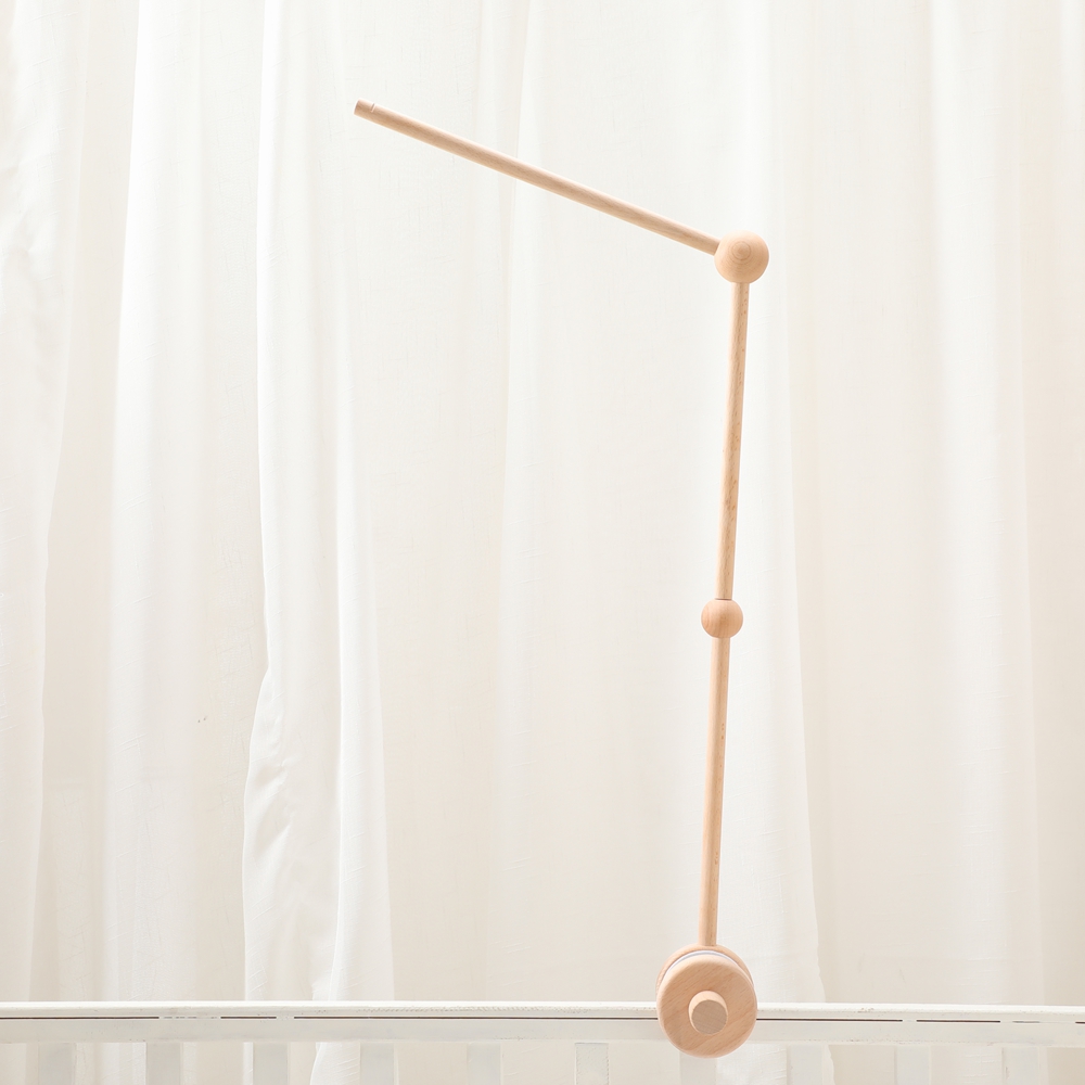 Campana de cama móvil para cuna, soporte de madera para bebé de 0 a 12 meses, sonajeros colgantes móviles de madera, soporte de juguete, accesorios decorativos, soporte de brazo