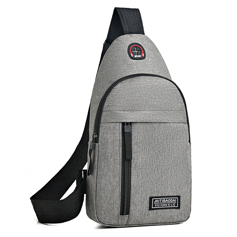 Nuova borsa da petto in tela di nylon da uomo - Borsa a tracolla singola stile casual e sportivo con cinghie sul petto