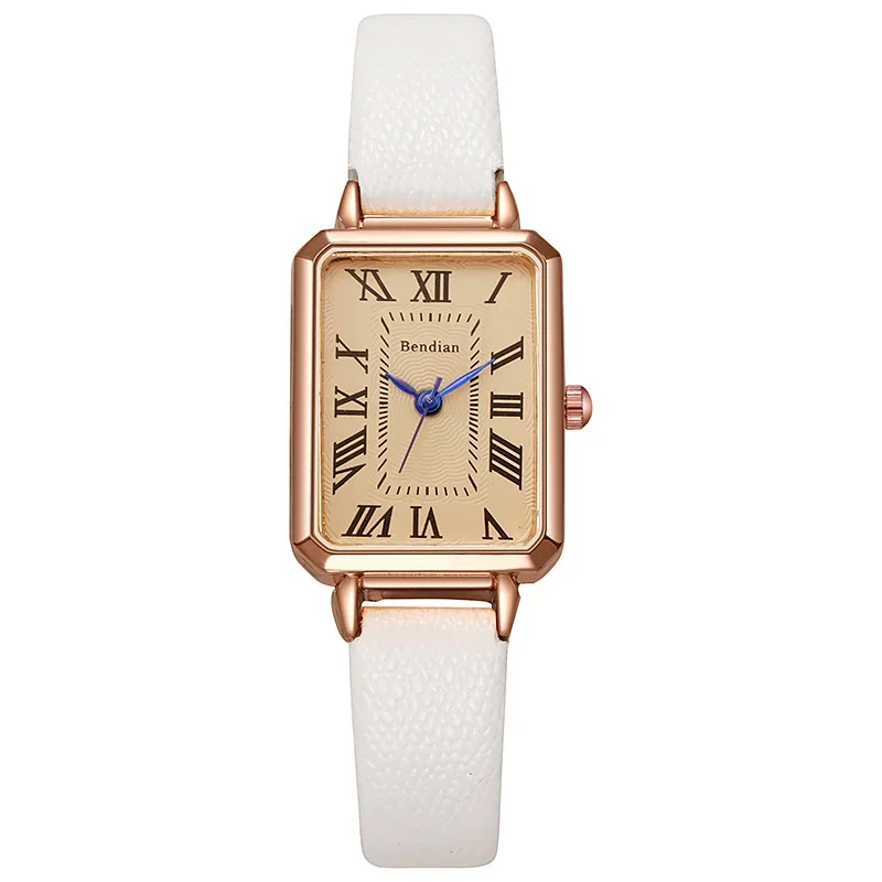 Mode Retro Digitale Wijzerplaat Casual Horloges Vierkante Lederen Band Modieuze Klok Quartz Horloge voor Vrouwen Gift