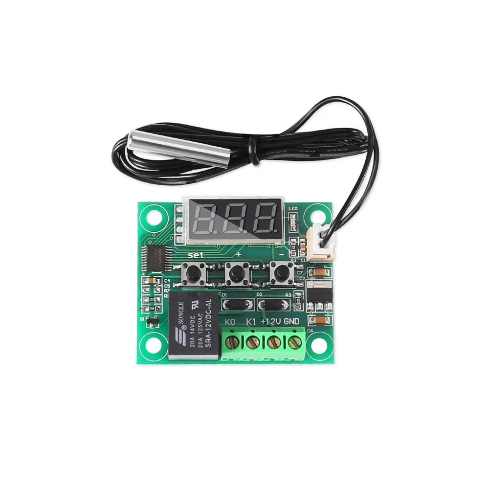 W1209 Blue/Red light DC 12V heat cool temp thermostat temperature control switch temperature controller thermometer thermo senso