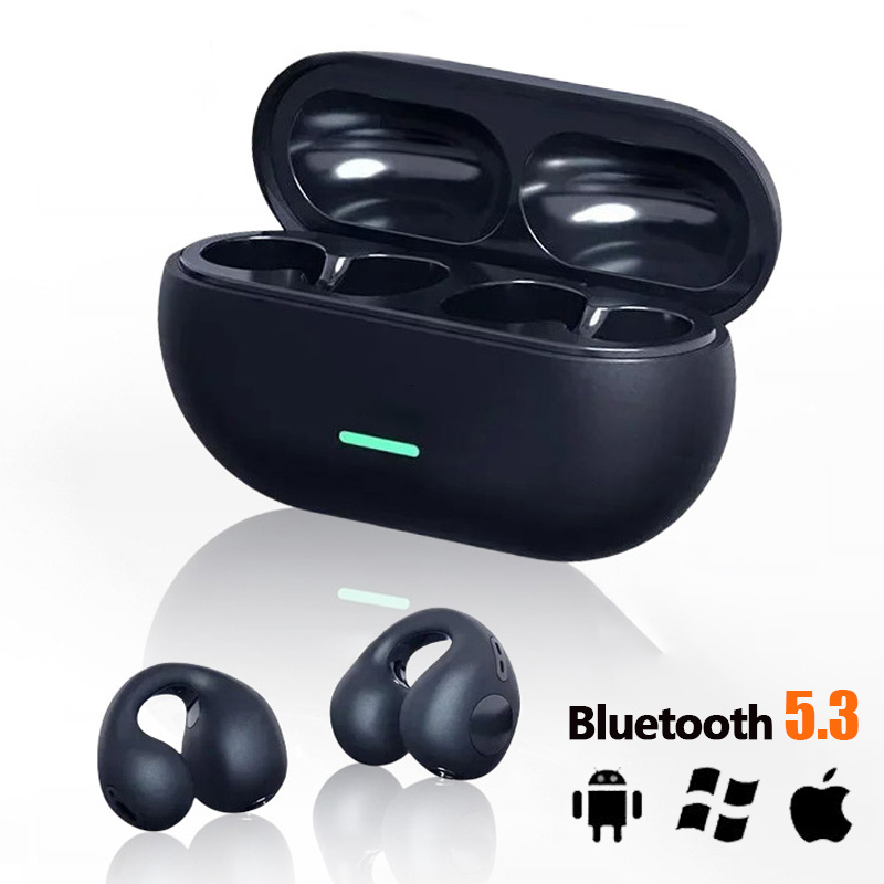 Наушники с костной проводимостью, беспроводные Bluetooth 5,3, совместимые с 3D объемным звуком, спортивные наушники с басами и микрофоном