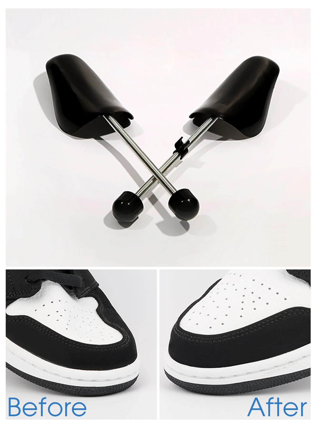 Staffa di supporto superiore da 2 pezzi, accessori per scarpe in alluminio antideformazione resistenti alle pieghe per scarpe da ginnastica