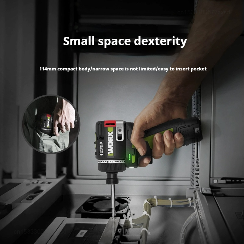 WORX WU139 Brushless Screwdriver Impact Driver Cordless Drill 50N.m 1/4inch Electric Drill 12V Battery Mini Drill Power Tools