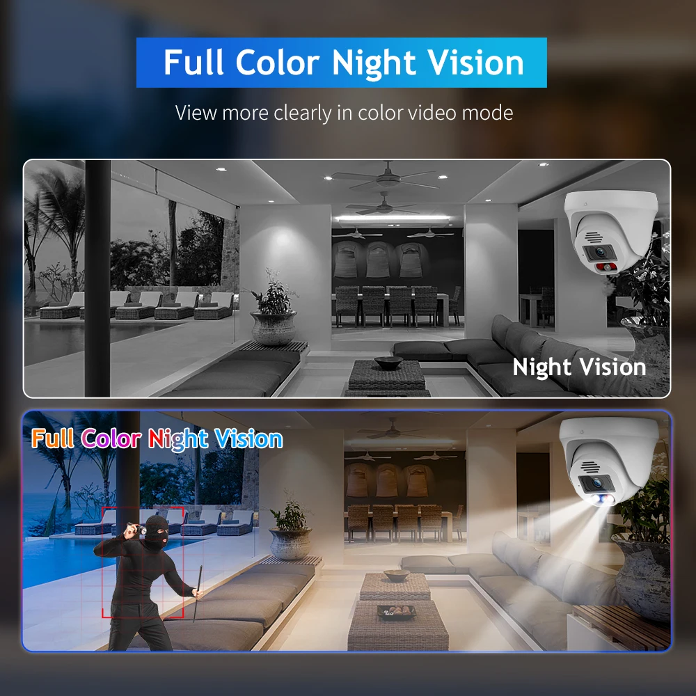 Techage-ai ip電話ケース、5mp、8mp、h.265、4k poe