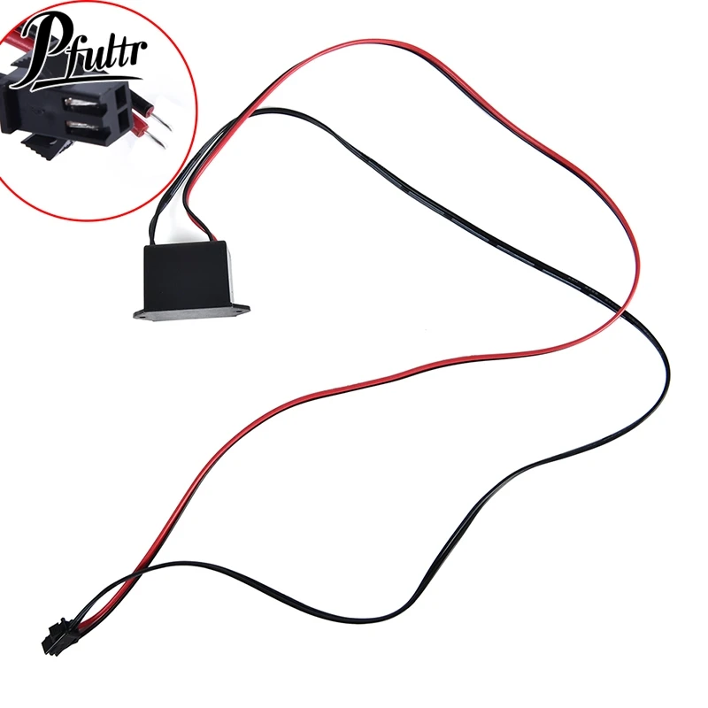 DC 12V Mini Neon EL kawat pengendali Driver 1-5M kabel cahaya Strip lampu Inverter adaptor suplai fleksibel kabel Neon Driver
