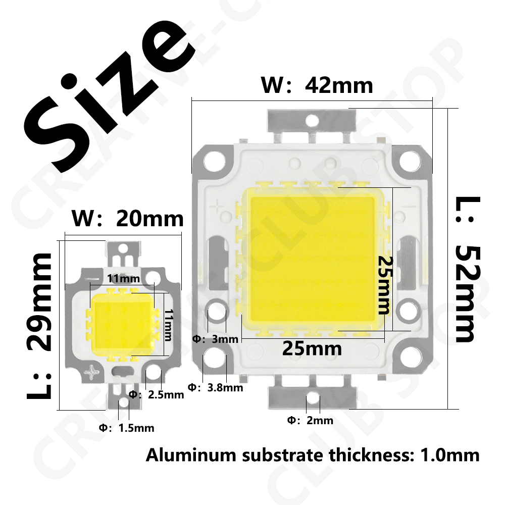 10W 20W 30W 50W LED Chip Bead COB Hintergrundbeleuchtung Matrix LED Licht Modul Beleuchtung Zubehör LED Matrix für DIY Flutlicht Scheinwerfer