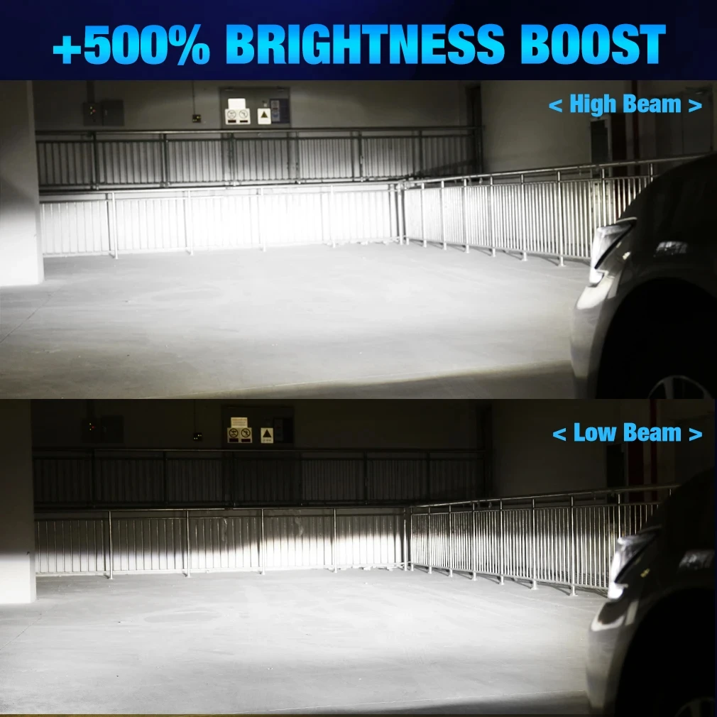 H7 LED Headlight CANBUS 30000LM 7035 CSP Chips 1:1 MINI Size Plug and Play Auto Lamp 6000K Wireless Turbo Fog Light With Fan
