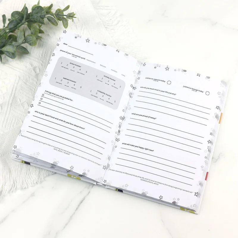 Planificador semanal personalizado de buena calidad, Impresión de libro de diario personalizado