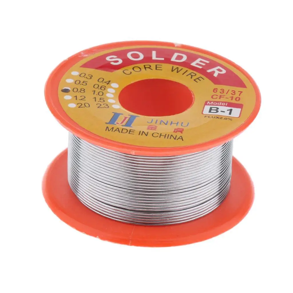 Carrete de alambre de soldadura de línea de estaño fino 0,8, núcleo de colofonia, 60/40mm