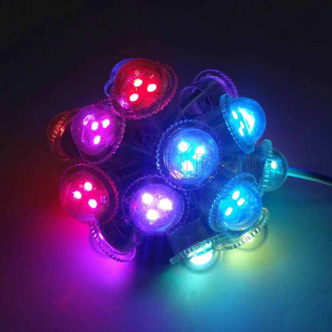 10PCS 20PCS 26mm IP67 WS2811 LED Modul 3Punkt Licht SMD5050 Transparente Shell RGB Chips IP68 für KTV decor Vergnügungspark DC12V
